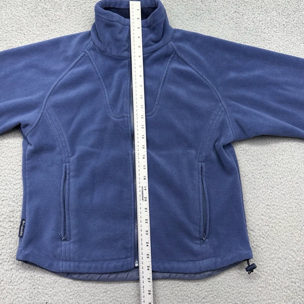 Columbia SL7144 Vintage Womens Medium Blue Full Zip Fleece Jacket Activewear - Picture 5 of 12